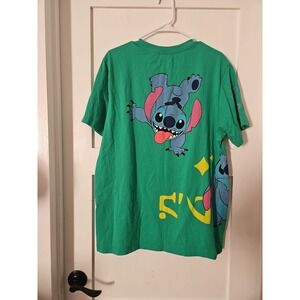 Disney Parks Stitch Green T-Shirt for Unisex Size Large